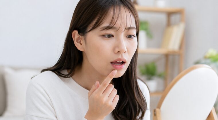 滑舌を気にする女性
